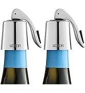 WOTOR Wine Stoppers Stainless Steel Wine Bottle stopper Plug with Silicone, Reusable Wine Saver, ...