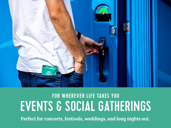 Stall Mates, Individually wrapped wet wipes for on-the-go. Ready for events and social gatherings