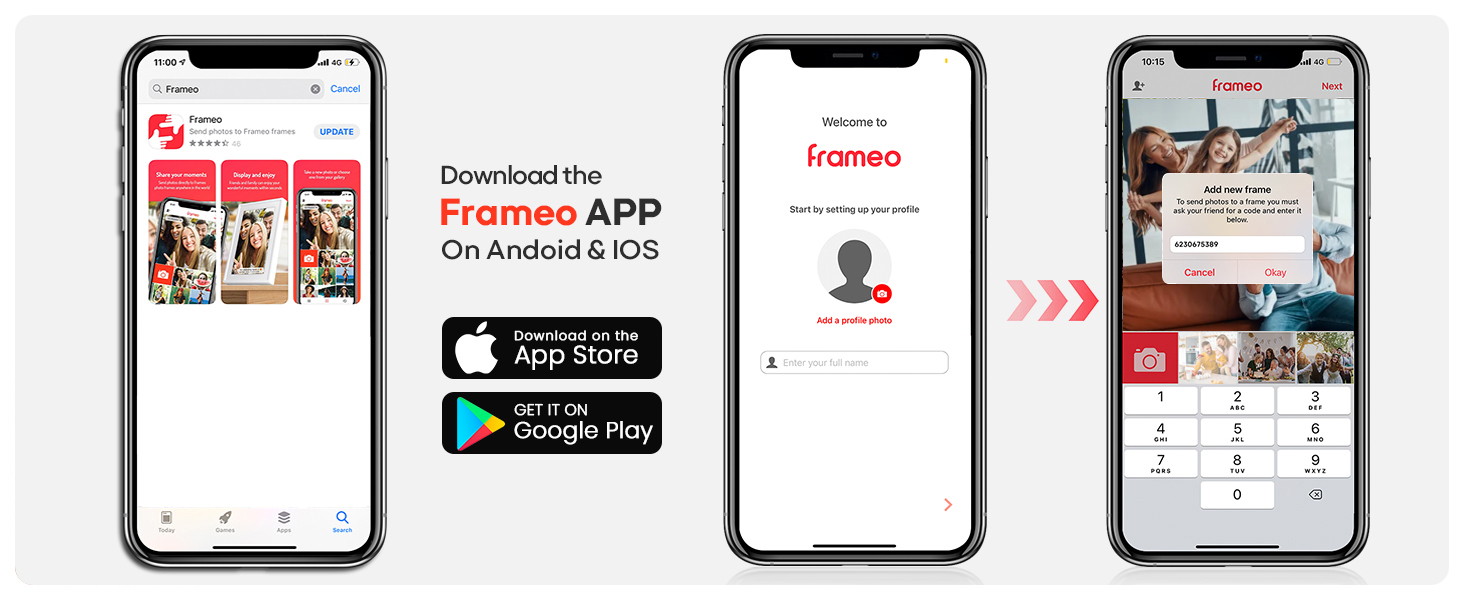 FRAMEO 10.1 Inch WiFi Digital Picture Frame Digital Photo Frame