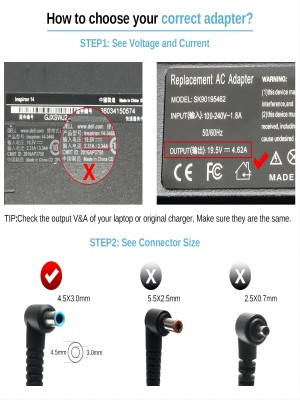 90W 19.5V 4.62A AC Adapter Laptop Charger for HP