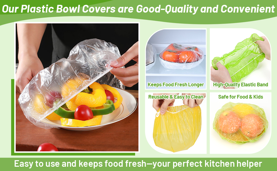 Save on using plastic wrap. They come in 5 sizes so they fit perfectly.