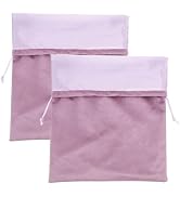 Segbeauty 2pcs 11.8x15.7'' Velvet Satin Hair Dryer Bags with Drawstring | Light Purple Satin Flan...