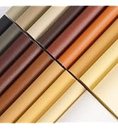 18 Pieces Faux Leather Sheets, 8×12 inches Soft Leather Fabric Sheets Suitable for Making Bows, L...