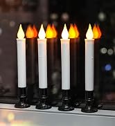 FPOO Window Candles with Dusk to Dawn Light Sensor, Battery Operated Candlesticks Long-Lasting 20...