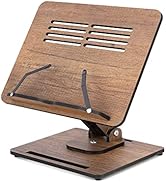 Vigo Wood Book Stand for Reading 360° Adjustable, Wooden Laptop Stand, Cookbooks Holder, Music Sc...