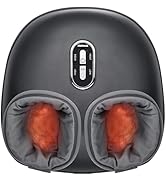 Nekteck Foot Massager with Heat, Deep Shiatsu Kneading Air Compression for Circulation & Pain Rel...