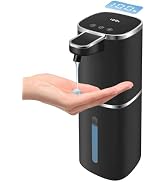 Automatic Liquid Soap Dispenser,Digital Display 9-Level Adjustable Touchless Smart Hand & Dish So...