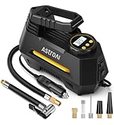 AstroAI AIRUN H Tire Inflator Portable Air Compressor,9.8Ft Cord-12VDC-Powered Auto Shut-Off,Fast...
