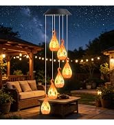 Toodour Solar Wind Chime, Flame Wind Chimes Karez, LED Decorative Mobile, Gifts for Mom Grandma, ...