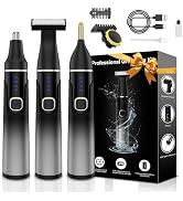 RUIM 3-in-1 Men's Body Groomer - Waterproof Electric Shaver for Groin, Chest, Back & Body Hair, w...
