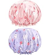 2 PCS Kids Shower Cap, Funny Cute Cartoon Bath Hat Waterproof Shower Bath Caps for Boys or Girls ...