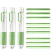M&G 9+3 Pack Retractable Eraser, 3 Pcs Cute Preppy Erasers with Retractable Plastic Sleeve and 9 ...
