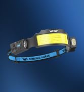 Smiling Shark TS-6 Headlamp, Dual Spotlight with 6X Floodlight & Strobe LED Head Torch Rechargeab...
