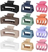 SMKSL 12 Pcs Hair Clips for Women 3 Styles Small Medium Large Claw Clips for Thin Thick Curly Hai...