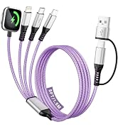 Dual Type-C 4 in 2 Multi Charging Cable for Travel with Multi USB-C Devices | Travel Cruise Essen...
