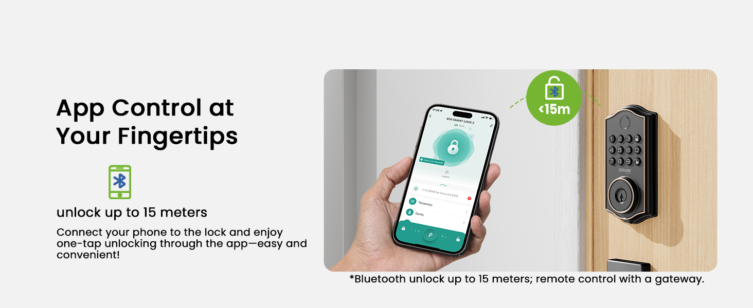 Ghome Smart Deadbolt Lock for Front Door