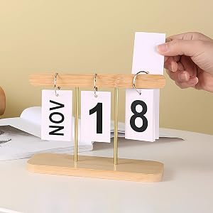 Perpetual Daily Flip Calendar for Desk