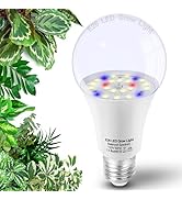 Grow Light Bulbs for Indoor Plants Full Spectrum E26 A19 10W,Grow LED Light Bulb with Balanced Sp...