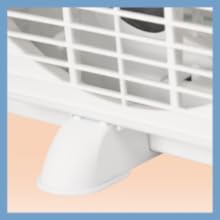 comfort zone window fan has optional stand that can be added to allow the fan to stand alone