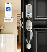 Veise VE017-H Fingerprint Smart Front Door Lock Set, App Control, Keyless Entry Deadbolt with Han...