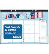 SUNEE Desk Calendar 2026-2027, 17" x 12", 18 Month Calendar Jul. 2026 - Dec. 2027, Calendar 2026-...