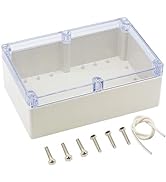 Zulkit Junction Box ABS Plastic Dustproof Waterproof IP65 Universal Electrical Boxes Project Encl...