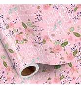 RUSPEPA Wedding Wrapping Paper Roll, Mini Roll, Romantic To the Happy Couple with love Gift Wrap ...