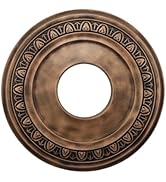 HEVSTIL Ceiling Medallion 12"OD x 3.94"ID PU Ceiling Medallion for Light Fixtures European Style ...