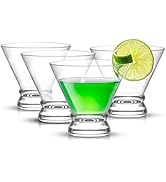 JoyJolt 4-Piece Afina Cocktail Glasses Set, Martini Glasses- 8-Ounces