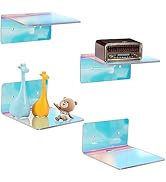 Bolidery 4 Pack Iridescent Small Wall Shelf, 4'' Acrylic Wall Shelves Display Ledges for Storage ...