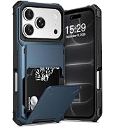 for iPhone 18 Pro Max Case with Card Holder 17 Pro Max Wallet Case for Men | Dual Layer Flip Cove...