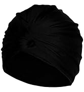 Ewanda store Colorful Pleated Extra Large Nylon Cloth Swim Cap for Women Swimming,Swimming Cap Co...