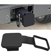 Hitch Covers 2 Inch, Rubber Trailer Hitch Cover, Square Mouth Tube Plug Insert, American Flag Tow...
