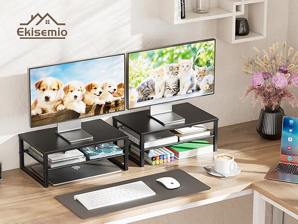 2-Tier Computer Monitor Stand Riser