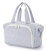Narwey Travel Toiletry Bag, Large Wide-open Travel Bag for Traveling Women, Checkered Cosmetic Ma...