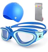 ZIONOR Kids Swim Goggles with Swim Cap, G1 MINI SE Anti-fog Swimming Goggles with Swimming Cap fo...