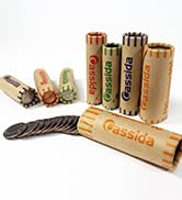 Cassida Preformed Coin Roll Wrappers. 100 Assorted Pack (Penny, Nickel, Dime, Quarter) Durable Pr...