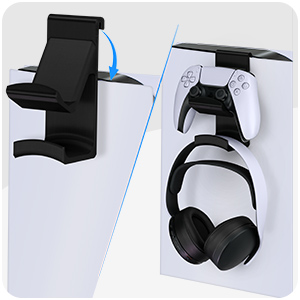 PS5 console hanger controller and headphones