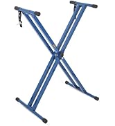 5 CORE Piano Keyboard Stand Double X Heavy Duty 7 Adjustable Height Digital Electric Synthesizer ...