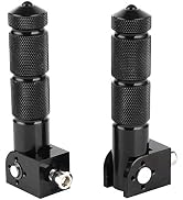 Qiilu Motorcycle Foot Pegs, 2PCS Aluminum Pedals for Motorcycle Electric Car Anti-Skid 8MM Univer...
