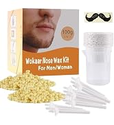 Wokaar Nose Wax Kit for Men & Women | 100g Wax, 30 Applicators (15-20 Uses) | Painless Nasal & Ea...