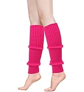 ONUPGO Leg Warmers for Women 80s Party Accessories 80s Neon Knit Ribbed Leg Warmers Girls Junior ...