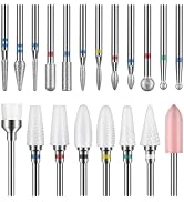 Depvko Nail Drill Bits 20Pcs, 3/32'' Ceramic Carbide Drill Bits for Nails, Nail Bits for Nail Dri...