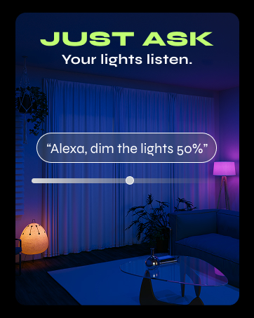 just ask your lights listen - alexa dim the lights to 50%
