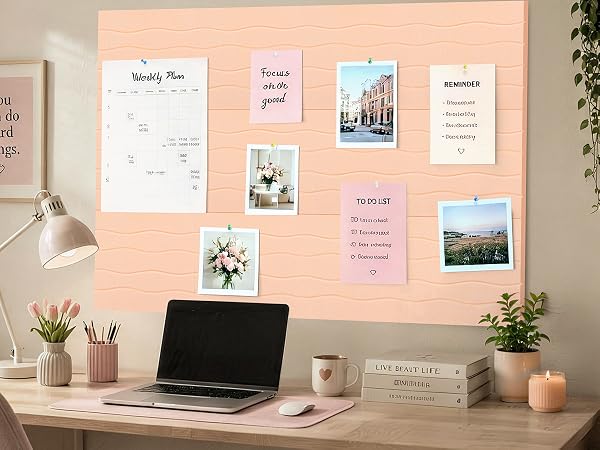 Felt Bulletin Board Tiles 12 Pack, 48" x 36" Cork Board Alternative