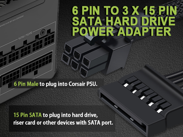 SATA Power Cable for Corsair PSUs