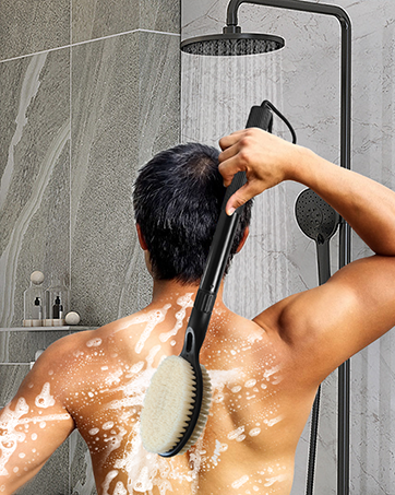 Dual sides back scrubber