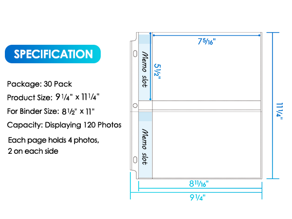 5x7 Photo Sleeves 30 Pack-2