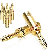 UCINNOVATE Speaker Banana Plug Connectors, 4 Pair (8pcs) Gold-Plated HiFi Speaker Banana Terminal...