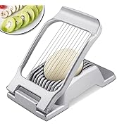 BIBURY Egg Slicer, Egg Cutter for Hard Boiled Eggs, Heavy Duty Aluminium Slicer for Egg Mushroom ...
